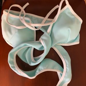 Mint green vacation bralette top